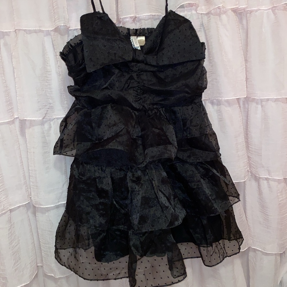 H&M Black Bow Tutu Mini Dress NWT